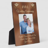 パーソナライズされた記念結婚写真 フォトプラーク (側面)