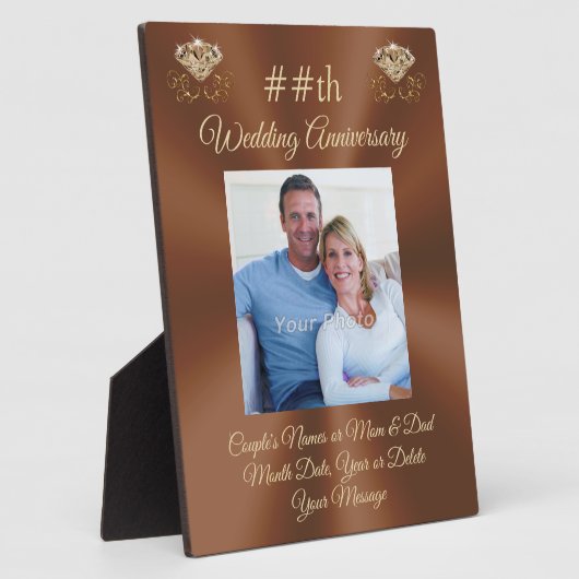 パーソナライズされた記念結婚写真 フォトプラーク (側面)