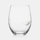 パーソナライズされた記念20周年記念カスタム品 ステムなしワイングラス (右)