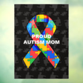 パーソナライズされた誇りを持った自閉症のMOM/パパパズル ウィンドウサイン (シート3)