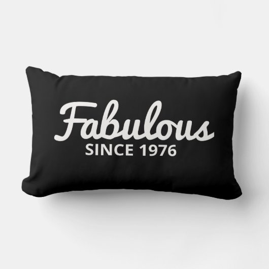 パーソナライズされた誕生年ランバー装飾用クッション ランバークッション (正面)