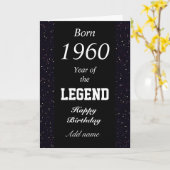 パーソナライズされた誕生年誕生日カード カード (黄色い花)