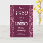 パーソナライズされた誕生年誕生日カード カード (黄色い花)