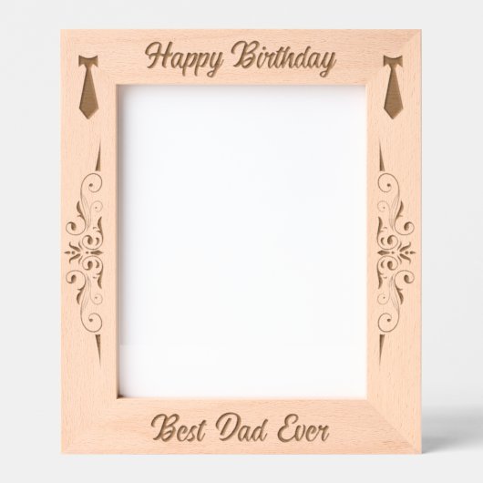 パーソナライズされた誕生日の最高のパパ枠 レーザー彫刻フレーム (正面)