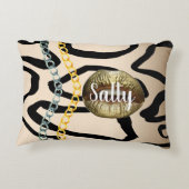 パーソナライズされた誕生日の贈り結婚物 アクセントクッション (裏面)