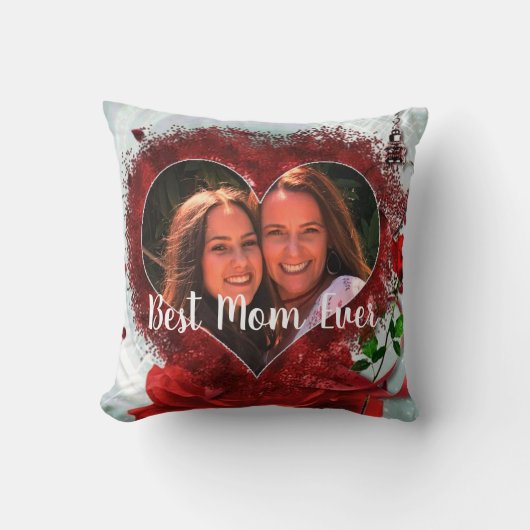 パーソナライズされた誕生日の贈り結婚物 クッション (正面)