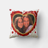 パーソナライズされた誕生日の贈り結婚物 クッション (裏面)