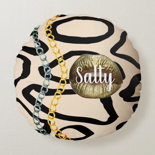 パーソナライズされた誕生日の贈り結婚物 ラウンドクッション (正面)