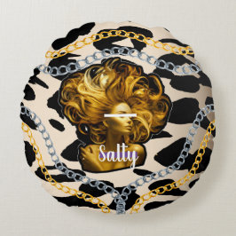 パーソナライズされた誕生日の贈り結婚物 ラウンドクッション