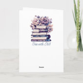 パーソナライズされた誕生日アンティーク図書バラ カード (裏面)