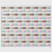 パーソナライズされた誕生日ウィッシュスクウェアラッピング紙 ラッピングペーパー (フラット)