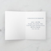 パーソナライズされた誕生日ウィンターテーマウッドランドウルフ 招待状 (内部)