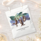 パーソナライズされた誕生日ウッドランドモンキー フェイバーバッグ (クリップ留めされた状態)