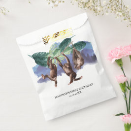 パーソナライズされた誕生日ウッドランドモンキー フェイバーバッグ