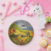 パーソナライズされた誕生日カエル紙プレート ペーパープレート (パーティー)