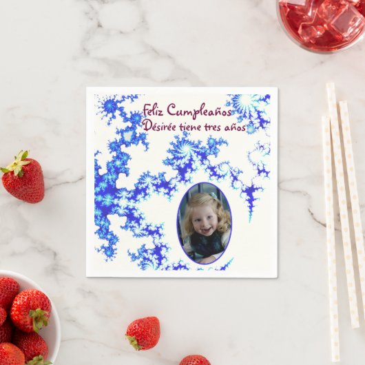 パーソナライズされた誕生日カクテルナプキンススペインの- スタンダードカクテルナプキン (インサイチュ)