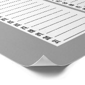 パーソナライズされた誕生日カレンダー ポスター (角)