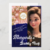 パーソナライズされた誕生日カード サンキューカード (正面/裏面)