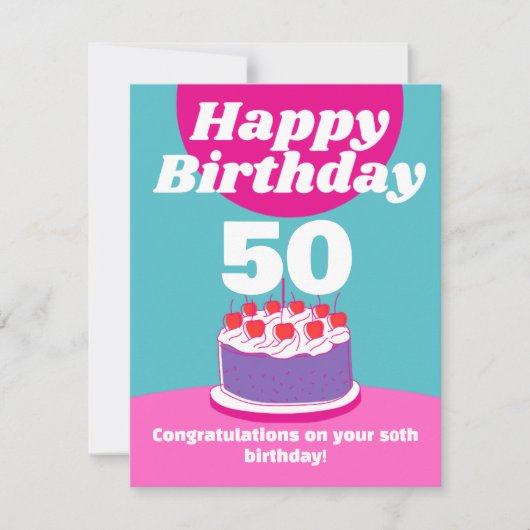 パーソナライズされた誕生日カード – 最適な方法 (正面)