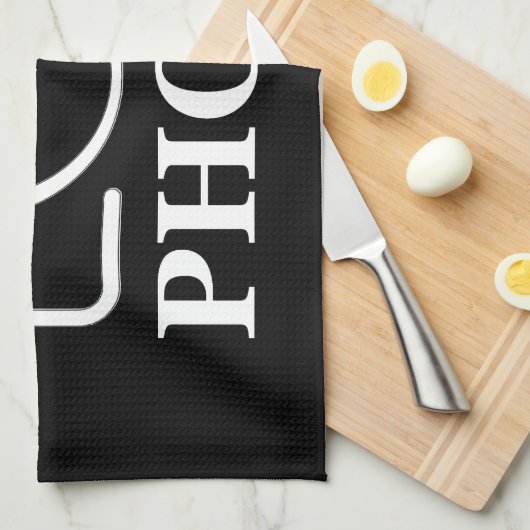 パーソナライズされた誕生日ギフトアイディア写真のアップロード キッチンタオル (四つ折り)