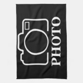 パーソナライズされた誕生日ギフトアイディア写真のアップロード キッチンタオル (縦)