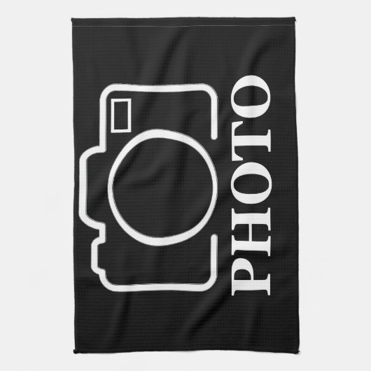 パーソナライズされた誕生日ギフトアイディア写真のアップロード キッチンタオル (縦)