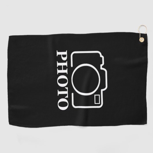 パーソナライズされた誕生日ギフトアイディア写真のアップロード ゴルフタオル (横)