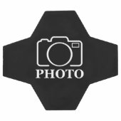 パーソナライズされた誕生日ギフトアイディア写真のアップロード サッカーボール (フラット)