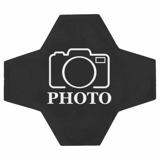 パーソナライズされた誕生日ギフトアイディア写真のアップロード サッカーボール (フラット)