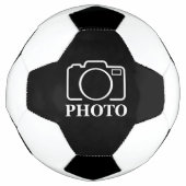 パーソナライズされた誕生日ギフトアイディア写真のアップロード サッカーボール (正面)
