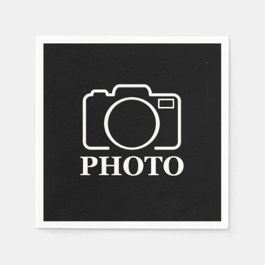 パーソナライズされた誕生日ギフトアイディア写真のアップロード スタンダードカクテルナプキン (正面)