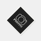 パーソナライズされた誕生日ギフトアイディア写真のアップロード スタンダードカクテルナプキン (角)