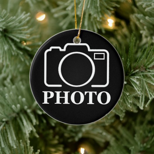 パーソナライズされた誕生日ギフトアイディア写真のアップロード セラミックオーナメント (ツリー)