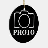パーソナライズされた誕生日ギフトアイディア写真のアップロード セラミックオーナメント (右)