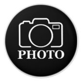 パーソナライズされた誕生日ギフトアイディア写真のアップロード セラミックノブ (正面)