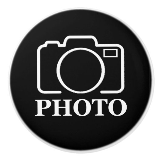 パーソナライズされた誕生日ギフトアイディア写真のアップロード セラミックノブ (正面)