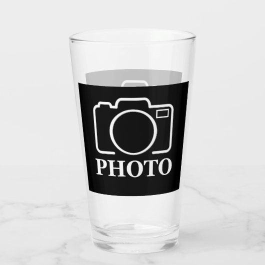 パーソナライズされた誕生日ギフトアイディア写真のアップロード タンブラーグラス (裏面)