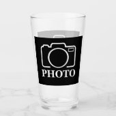 パーソナライズされた誕生日ギフトアイディア写真のアップロード タンブラーグラス (正面)