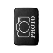 パーソナライズされた誕生日ギフトアイディア写真のアップロード バスマット (正面縦)