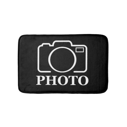 パーソナライズされた誕生日ギフトアイディア写真のアップロード バスマット (正面)