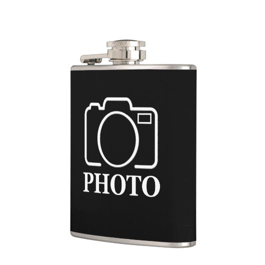 パーソナライズされた誕生日ギフトアイディア写真のアップロード フラスク (左)