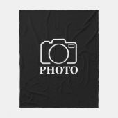 パーソナライズされた誕生日ギフトアイディア写真のアップロード フリースブランケット (正面)