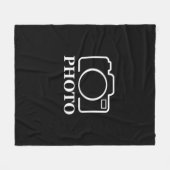 パーソナライズされた誕生日ギフトアイディア写真のアップロード フリースブランケット (正面(横))