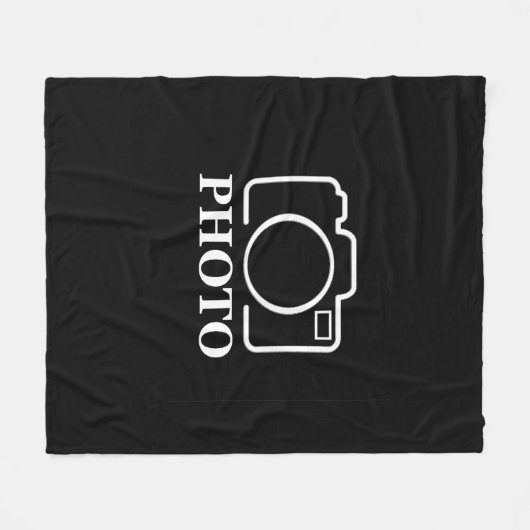 パーソナライズされた誕生日ギフトアイディア写真のアップロード フリースブランケット (正面(横))