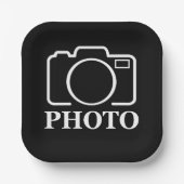 パーソナライズされた誕生日ギフトアイディア写真のアップロード ペーパープレート (正面)