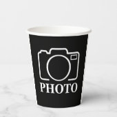 パーソナライズされた誕生日ギフトアイディア写真のアップロード 紙コップ (裏面)