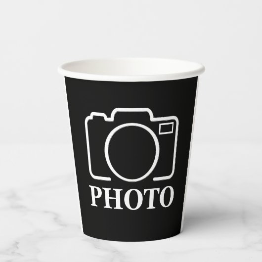 パーソナライズされた誕生日ギフトアイディア写真のアップロード 紙コップ (裏面)