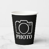 パーソナライズされた誕生日ギフトアイディア写真のアップロード 紙コップ (正面)