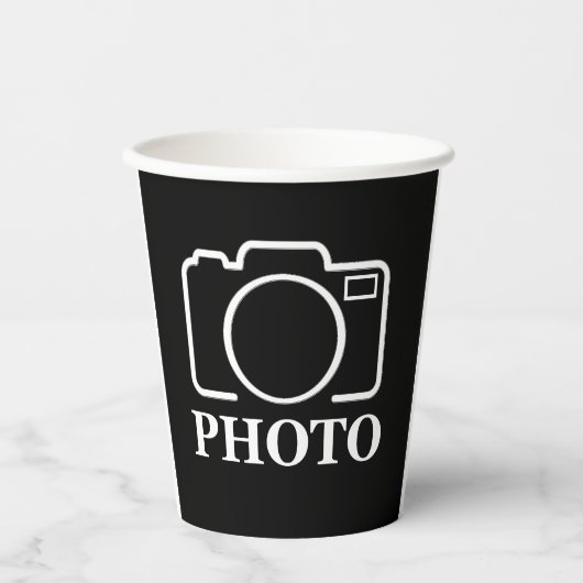 パーソナライズされた誕生日ギフトアイディア写真のアップロード 紙コップ (正面)