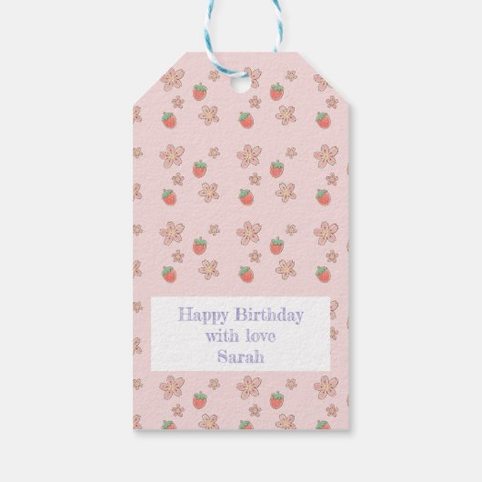 パーソナライズされた誕生日ギフトラベル-カスタムメッセージ ギフトタグ (裏面)